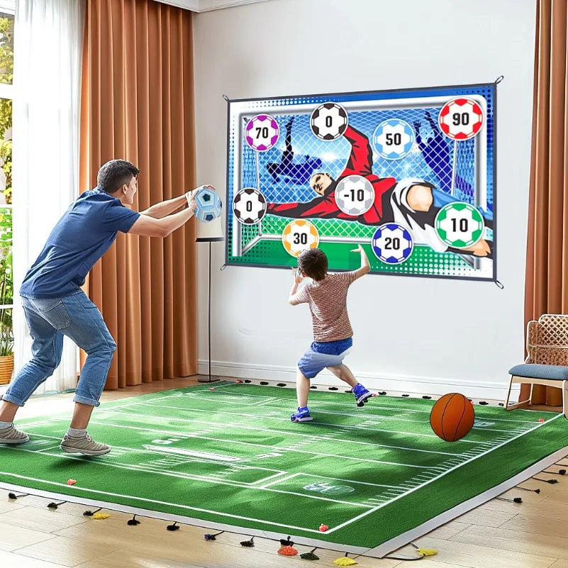 Soccer Game Mat Set Outdoor Indoor Toys Multiplayer Competitive Soccer Children Football Training Boy Gifts Parent-child Outdoor