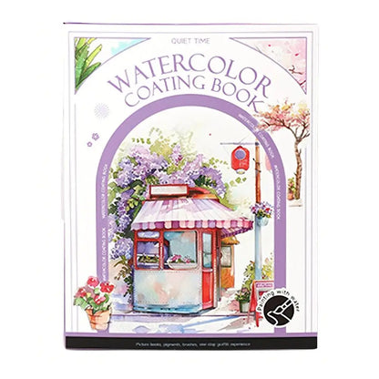 Creative Stress Relief Kit Watercolor Painting Book for Adults For Beginners Art Therapy Travel Set for Relaxation & Mindfulness