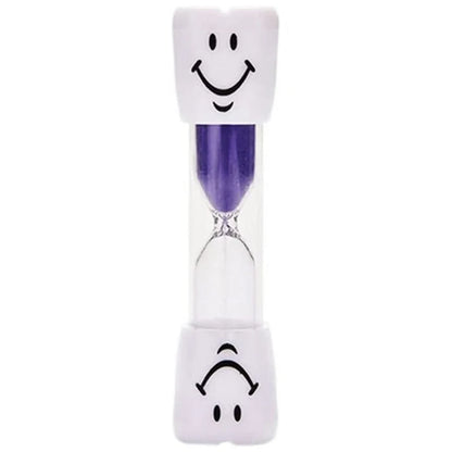 Creative Kids 3-Minute Toothbrushing Timer Hourglass Cartoon Smiling Face Anti-Fall Plastic Educational Fun Student Gift