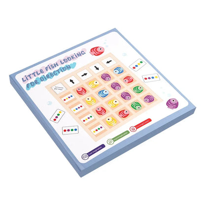Wooden Montessori Learning Toys Interactive Battle Board Game for Kids Logical Thinking Training Color & Direction Cognition