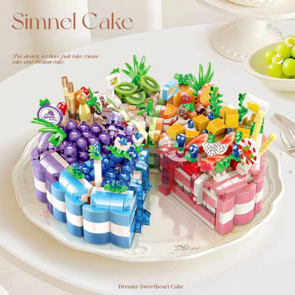 Creative DIY Birthday Cake Building Blocks Mini Assembly Bricks Educational Toy, For Boys Girls Kids Children, Birthday Party Gi