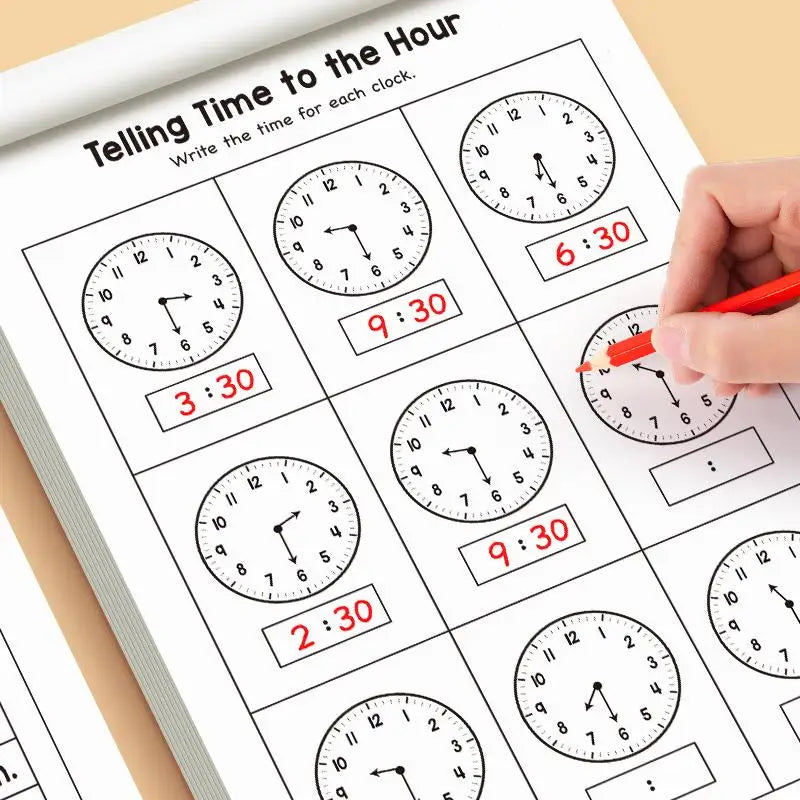 Children's Workbook On Learning Time Concepts With Reading And Math Practice Sheets For Home And Kindergarten Activities