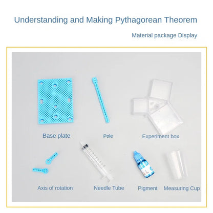 Montessori Pythagorean Theorem Demonstration Experiment Set Mathematics Model Education Aid DIY for Boy Girl Kids Toys Gifts