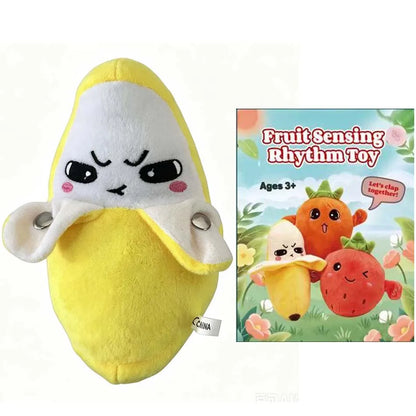 Kids Banana Fruit Induction Beat Toy Creative Music Dolls Kawaii Parent-child Toys Sensory Party Game Collectible Toy