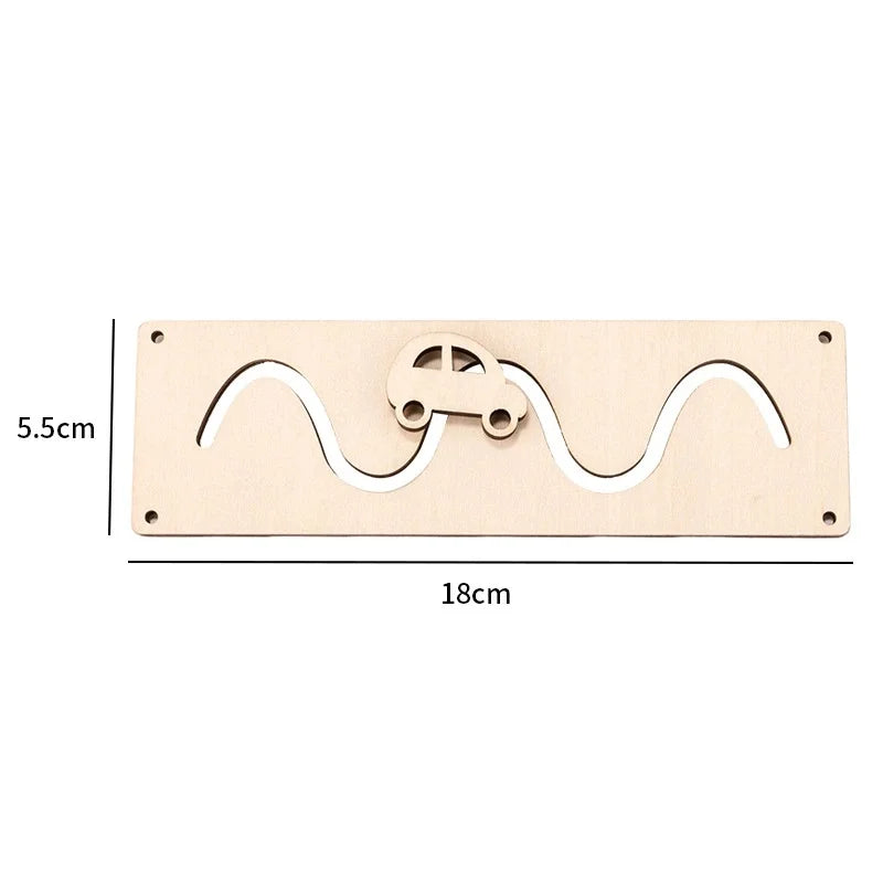 Kindergarten Montessori Busy Board  Accessories Caterpillar Gear LED Lamp Bell Roller Counting Bead Wall Toy Educational Toy
