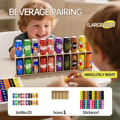 Learning Children's early childhood education guess fun drink color pair toy memory training parent-child interactive board game