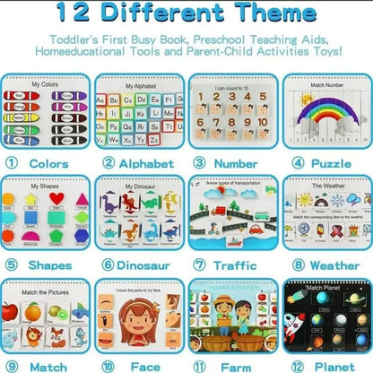 My Preschool Busy Book Preschool Learning Activities for Kids Education Workbook Activity Binder Learning Toys