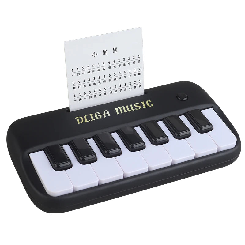 Creative Mini Electronic Piano 15 Keys Educational Musical Instrument Play Pendant Luminous Music Toy Small Gift For Beginner