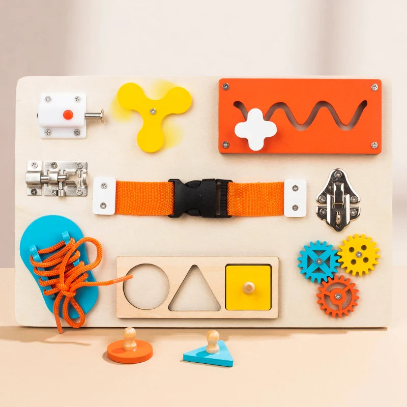 Children's Fun Busy Board: Develop Life Skills, Structural Thinking Training, Play and Learn at the Same Time