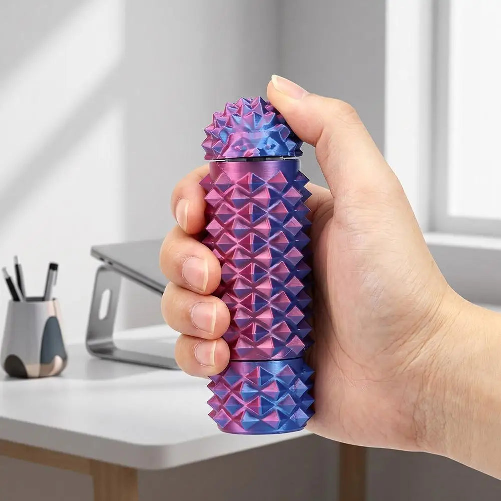 3D Printed Pain Stim Fidget Toys Rotating Spiky Grippie Sensory Input Anxiety Autism Office Travel Novelty Toy Spike Roller