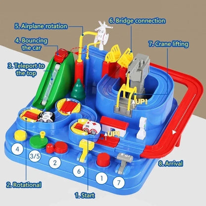 Hot Kids Educational Car Toys for Boys Track Adventure Brain Table Games Rail Cars Mechanical Parking Lots Children Xmas Gifts