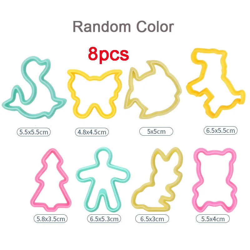 Creative 3D Plasticine Mold Modeling Clay Accessories DIY Play Dough Tool Kit Plastic Set Knife Mold Kids Educational Toys