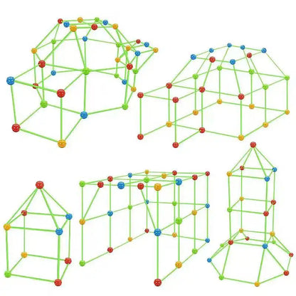 Kids Creative Fort Building Blocks Indoor Tent Brick Kit DIY Educational Building Castle Assembled Toys Ball Games Toy Gift