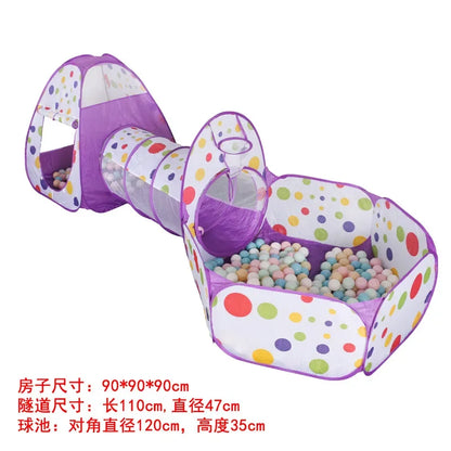Kids Play House Indoor Outdoor Ocean Ball Pool Pit Game Tent Playhut Easy Folding Girls Garden Children Toys Tent Dropshipping