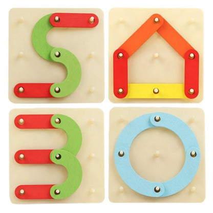 Montessori Game Creative Toy Graphics Geometric Pegboard Puzzle Childhood Educational Toys For Preschool Children Kids Gifts