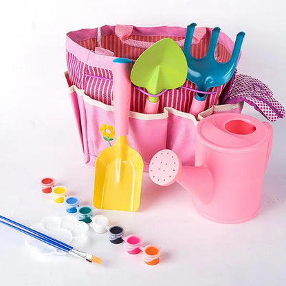 Kids Gardening Tools 20X Garden Tools Set Fun Gardening Play Kit Child Outdoor Toy With Watering Can Shovel Rake Gloves And
