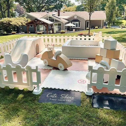 Brown Toddler Soft Play Playground Area Equipment Custom Birthday Party Commercial Rental Indoor Commercial Kids Soft Play Sets