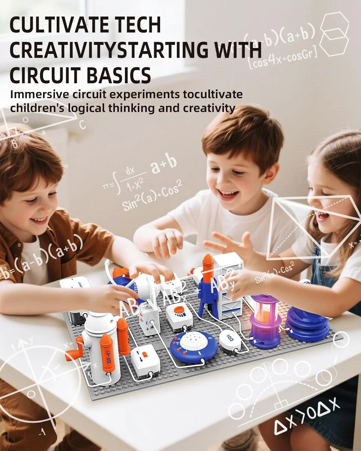 Science STEM Kits for Kids, Electronics Exploration Kit, 66 Pcs DIY Circuit Parts, Over 1200+ Projects, STEM Educational Toy Gif