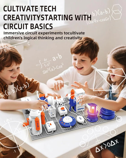 Science STEM Kits for Kids, Electronics Exploration Kit, 66 Pcs DIY Circuit Parts, Over 1200+ Projects, STEM Educational Toy Gif