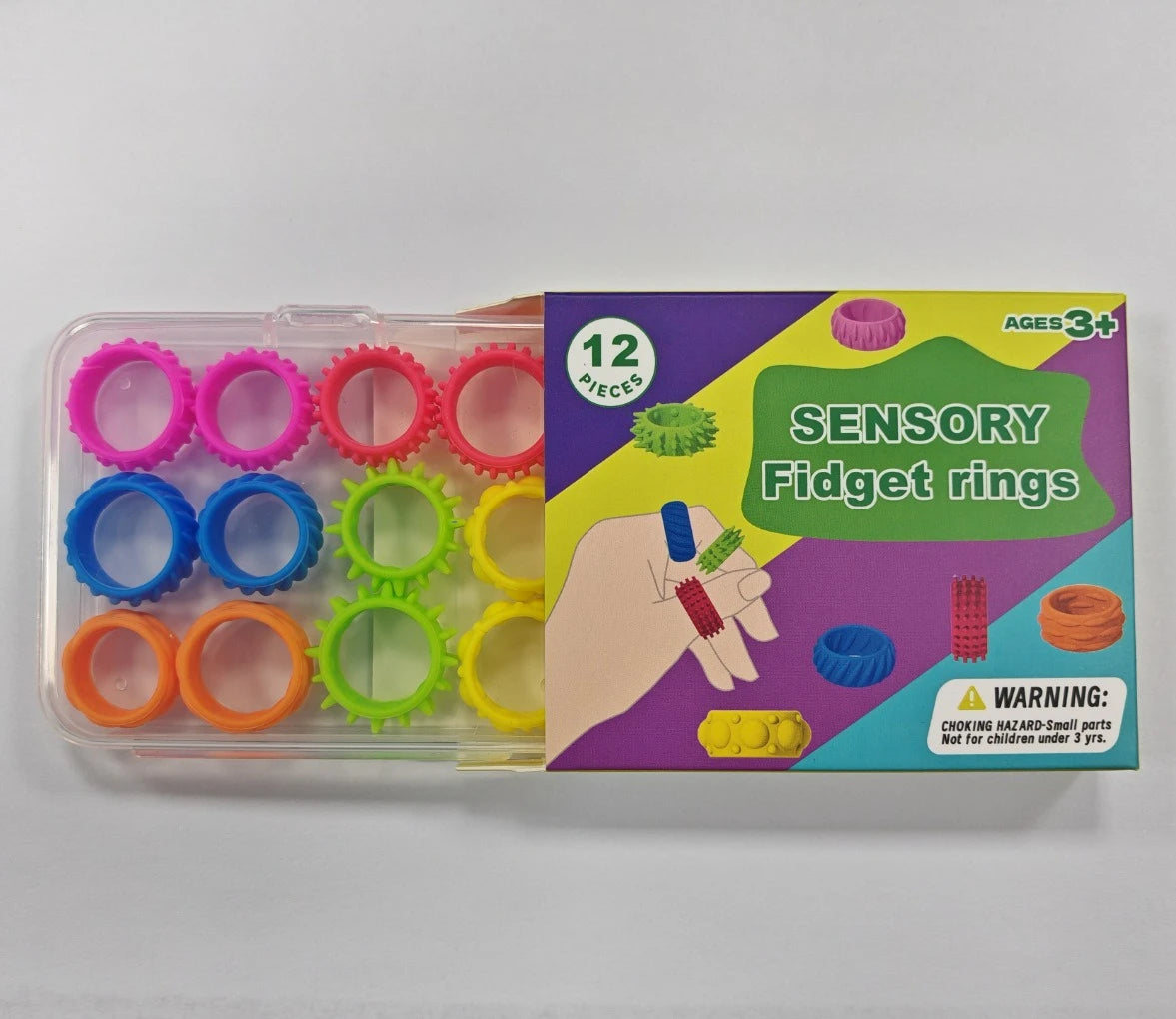New Fidget Toys - Silicone Sensory Fidget Rings for Adults Teens Massager Stress Relief Relax Fidget Toy for Autism Anxiety