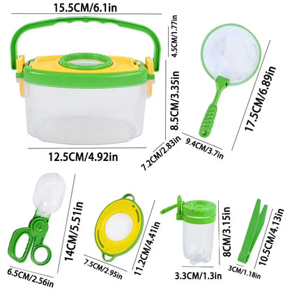 Outdoor Exploration Magnifying Glass, Insect Handheld Observation Box, Capture Tool, Butterfly Net Cage, Insect Trap, Clamp