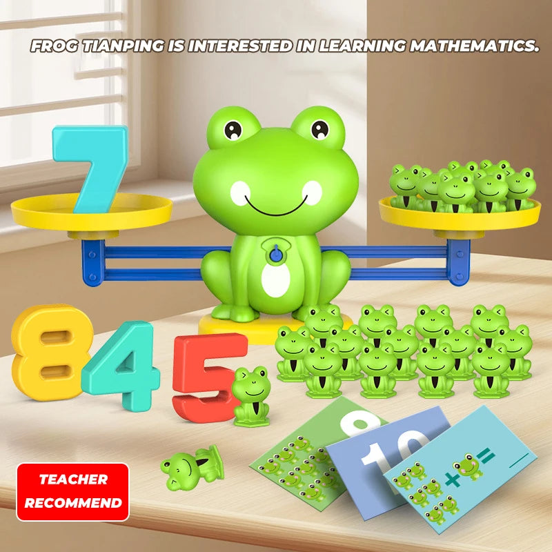 Frog Digital Balance Math Toys for Children Kindergarten Student Early Education Enlightenment Mathematical Teaching Aids Christ