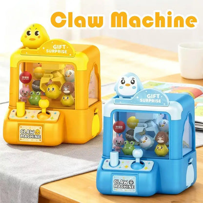 Mini Cartoon Claw Machine For Kids Desktop Grab Candy Toy Parent Child Interactive Game Home Play Birthday Holiday Surprise Gift