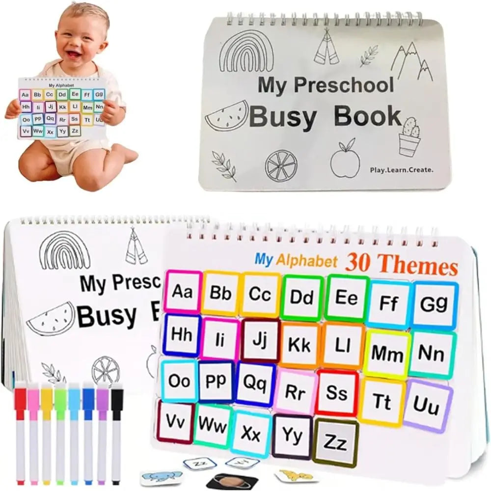 for Toddlers My Preschool Busy Book Learning Activities Education Workbook Preschool Busy Book Creative Gift