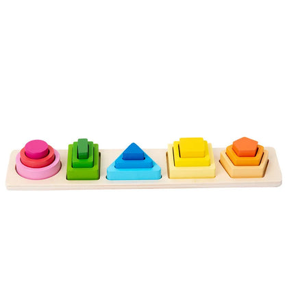 Montessori  Wooden Color Shape Cognitive Classification Matching Puzzle Children's Magnetic Fishing Learning Educational Toys