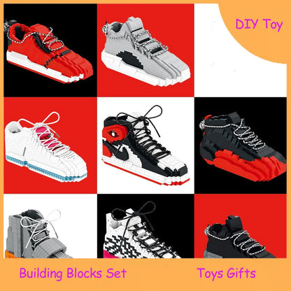 Creative Sneaker Series Building Block Toy Sport Shoe Building Model for Kids Pen container Block Toys Birthday Gifts Toys Gifts