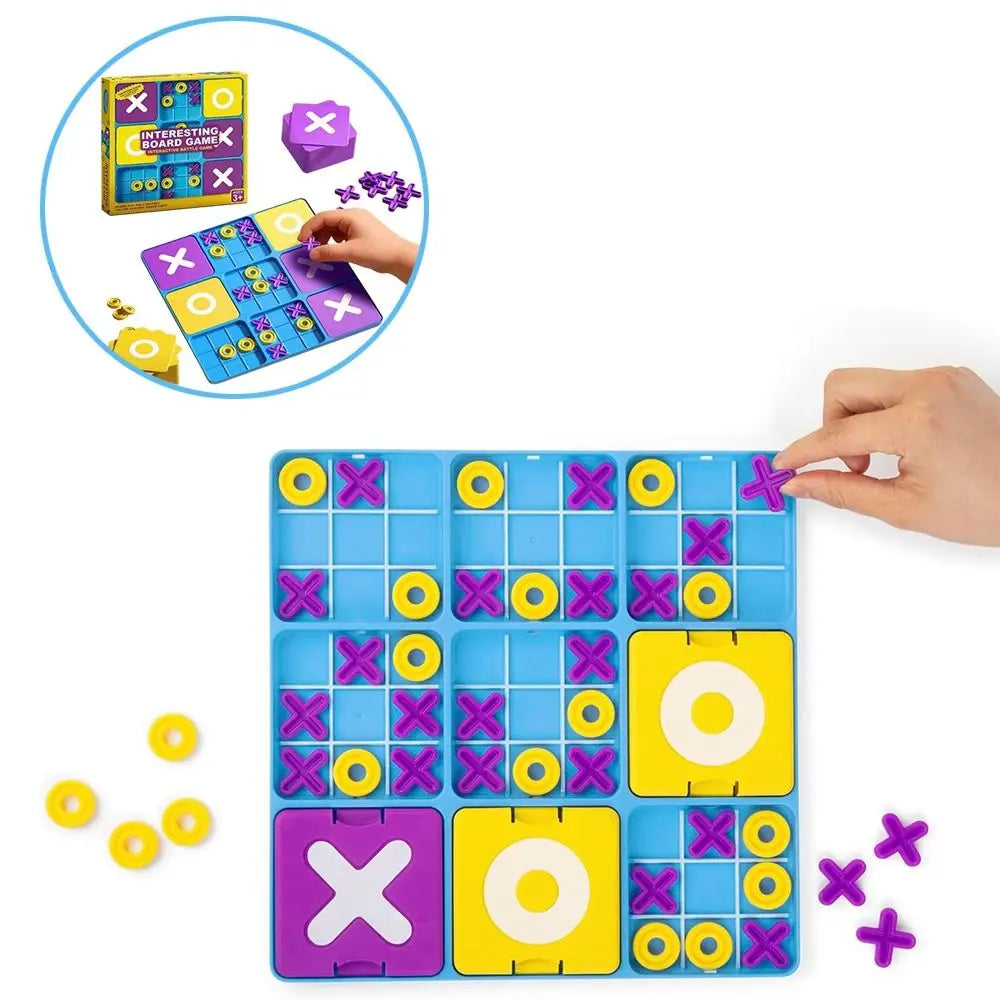 Creative Tic Tac Toe Board Game Montessori Parent-Child Interactive Montessori Puzzle Table Game Cognitive Development Portable