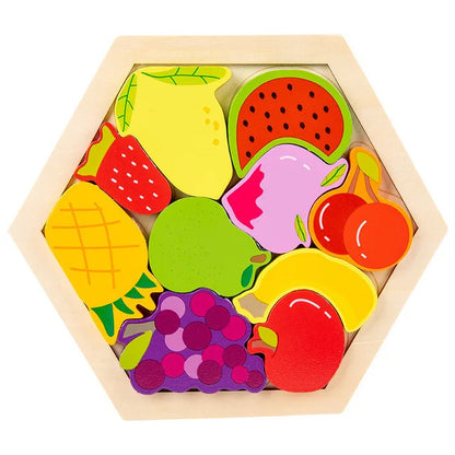 Kids Toy Wooden Jigsaw Puzzle Creative 3D Puzzle for Children's Intelligence Development Early Educational Toys for Children