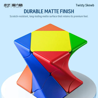 QIYI Twisted Skew Puzzle Cube Professional Developing Intelligence Toy Educational 3x3 Cube For Children