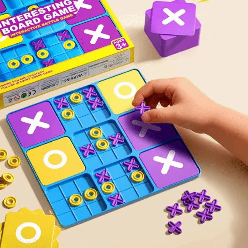 Creative Tic Tac Toe Board Game Montessori Parent-Child Interactive Montessori Puzzle Table Game Thinking Exercise