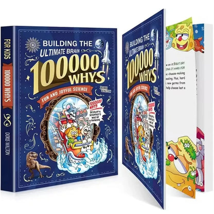 100000 Whys: Building the Ultimate Brain for Kids English Version Fun Science Cartoon Book Children's Early Education STEM Learn
