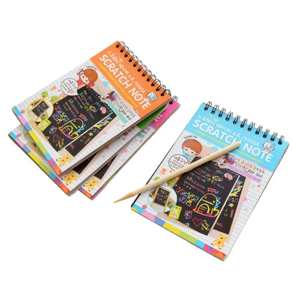 1/3/6/10Pcs Creative Colorful Scratch Art Book DIY Graffiti Paper Handcraft Drawing Book for Kids And Adults
