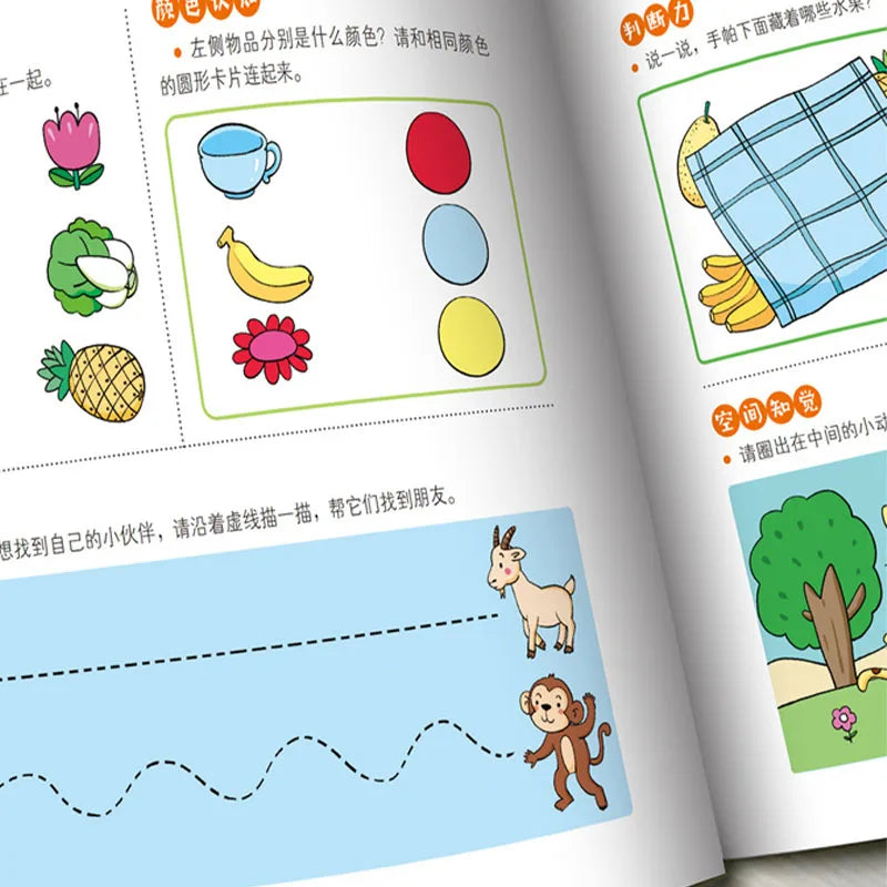 Toddler 2-6Years Concentration & Logic Training 1600 Exercises, Preschool Brain Boost Activity Book
