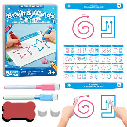 20pcs children Brain Training Card Game Educational Cognitive Toy Left And Right Brain Game Cards For Hand Coordination
