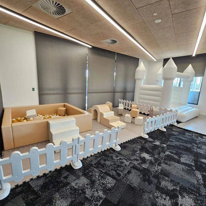 Brown Toddler Soft Play Playground Area Equipment Custom Birthday Party Commercial Rental Indoor Commercial Kids Soft Play Sets