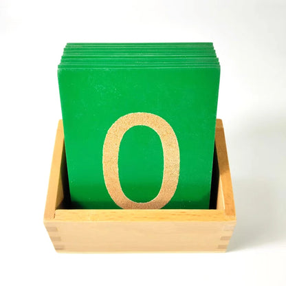 Montessori Baby Toy Math 9x12cm Wood Sandpaper Number 0-9 Green Board Early Childhood Education Preschool Training Kids Toys