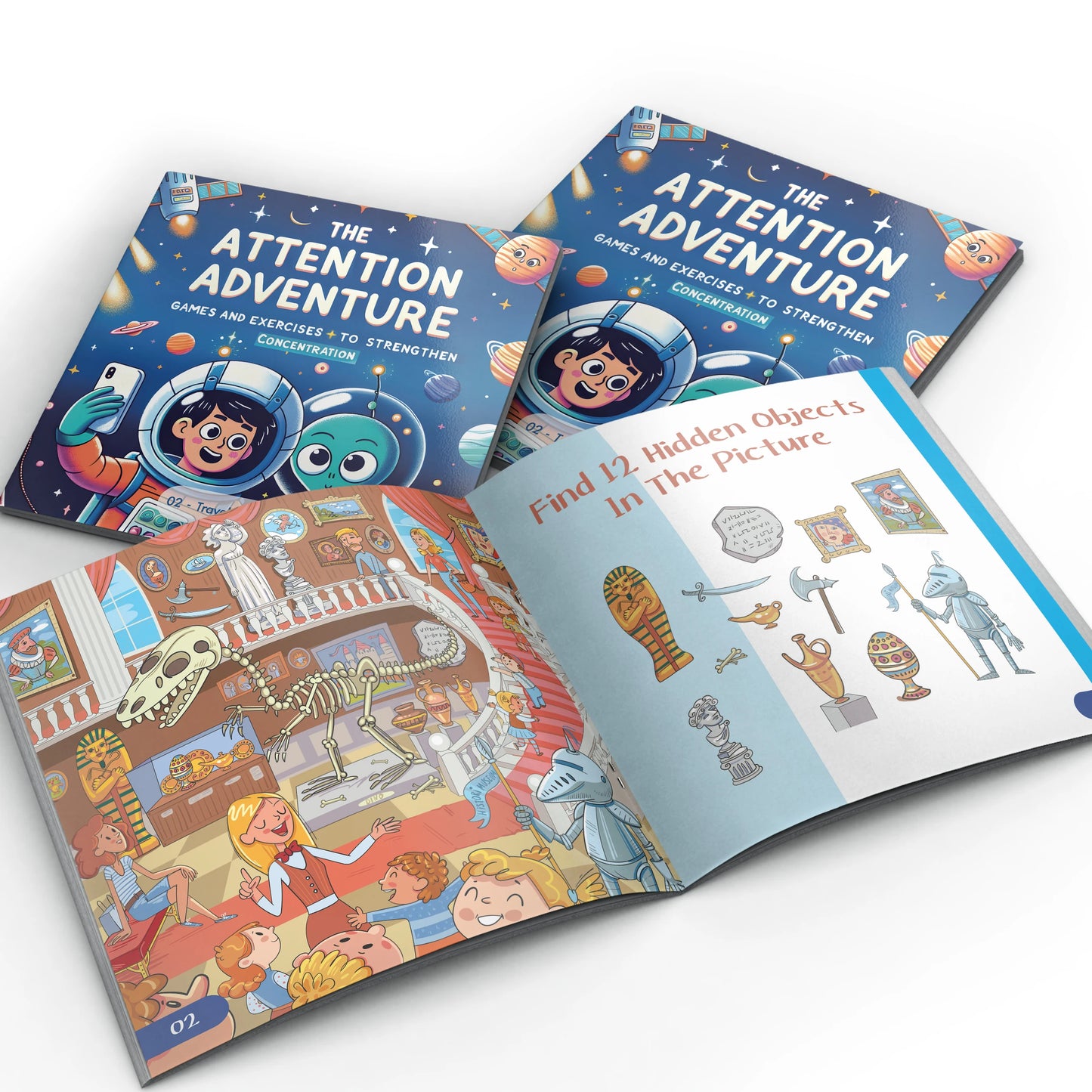 5PCS The Attention Adventure Books for Kids – Fun Games & Exercises to Strengthen Focus and Concentration Skills