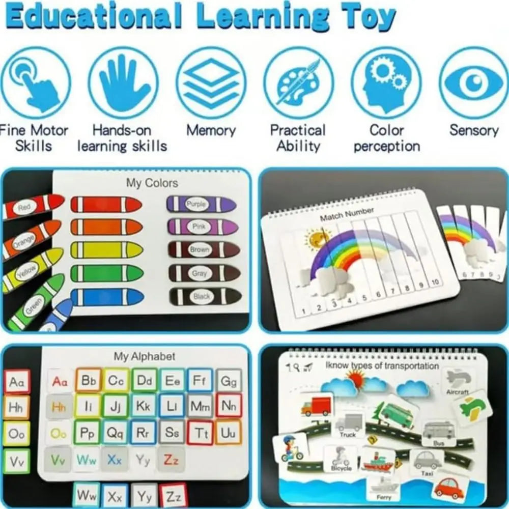 My Preschool Busy Book Preschool Learning Activities for Kids Education Workbook Activity Binder Learning Toys