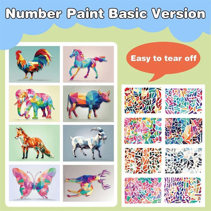 3D Geometric Collage Educational Toy For Kids Cartoon Stickers Beginner Craft Kit For Children