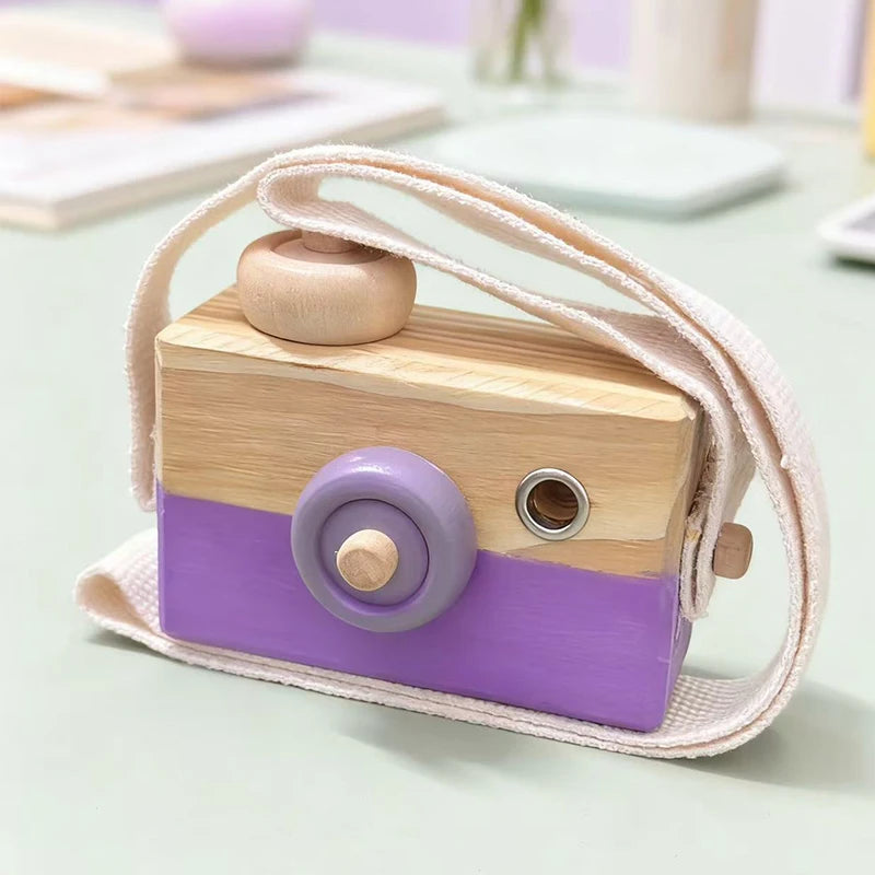 Creative wooden camera (with lanyard), home décor ornament, educational toy for first birthday celebrations, ideal for role-play