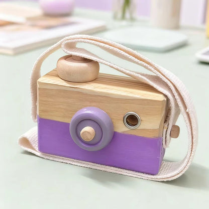 Creative wooden camera (with lanyard), home décor ornament, educational toy for first birthday celebrations, ideal for role-play
