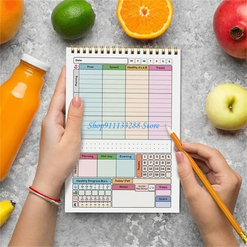 G88D A 5 Habits Planner Habits Trackers Notebook Daily Weekly Monthly Habits Trackers Discipline Calorie Planner Schedules