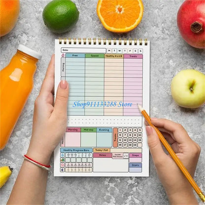 G88D A 5 Habits Planner Habits Trackers Notebook Daily Weekly Monthly Habits Trackers Discipline Calorie Planner Schedules