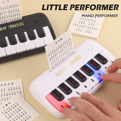 Creative Mini Electronic Piano 15 Keys Educational Musical Instrument Play Pendant Luminous Music Toy Small Gift For Beginner