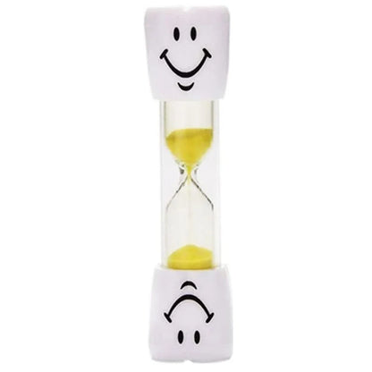 Creative Kids 3-Minute Toothbrush Timer Hourglass with Cartoon Smiling Face Anti-Fall Educational Fun Plastic Student Gift