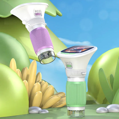 Kids Handheld Microscope with 2.4 Inch IPS HD Screen, 200X & 1000X Magnification, Photo/Video Recording, for Children Ages 6-12